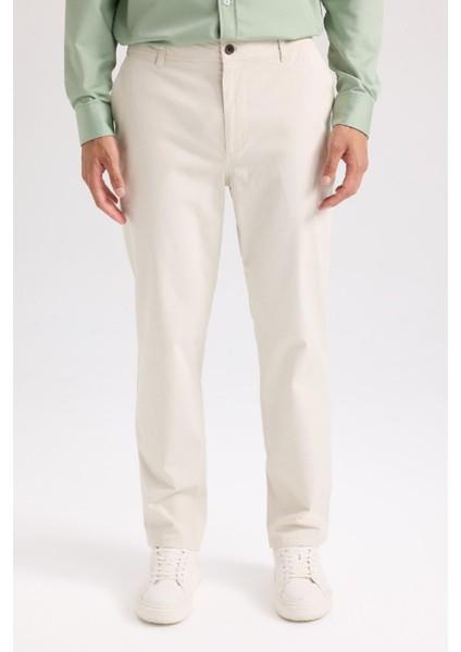 Regular Fit Normal Kesim Yazlık Düz Paça Chino Kanvas Pantolon D7349AX25SP