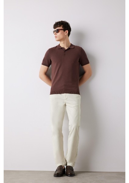 Regular Fit Normal Kesim Yazlık Düz Paça Chino Kanvas Pantolon D7349AX25SP