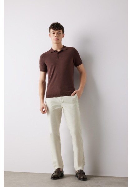 Regular Fit Normal Kesim Yazlık Düz Paça Chino Kanvas Pantolon D7349AX25SP