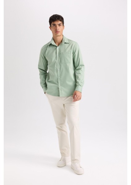 Regular Fit Normal Kesim Yazlık Düz Paça Chino Kanvas Pantolon D7349AX25SP