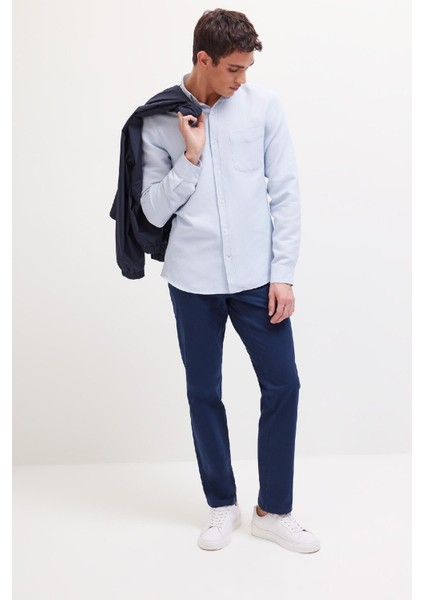Regular Fit Normal Kesim Yazlık Düz Paça Chino Kanvas Pantolon D7349AX25SP