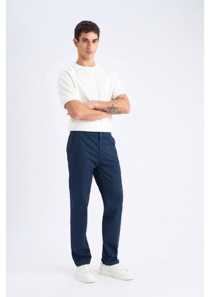 Regular Fit Normal Kesim Yazlık Düz Paça Chino Kanvas Pantolon D7349AX25SP