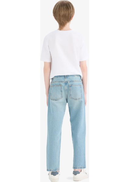 Erkek Çocuk Straight Fit Düz Paça Jean Pantolon D9012A825SM