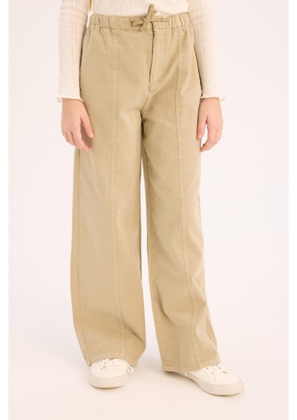Kız Çocuk Wide Leg Geniş Paça Pamuklu Pantolon D7609A825SM