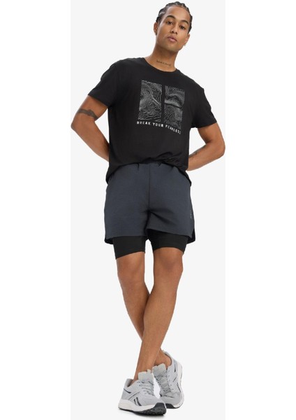 fit Slim Fit Dar Kesim Sporcu Taytlı Dokuma ŞORT D7809AX25SP