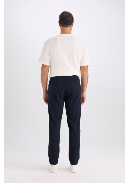 Jogger Beli Bağcıklı Cepli Düz Paça Pantolon D8639AX24AU