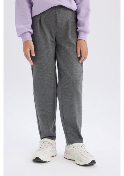 Kız Çocuk Baskılı Beli Paçası Lastikli Jogger Eşofman Altı D9170A824AU