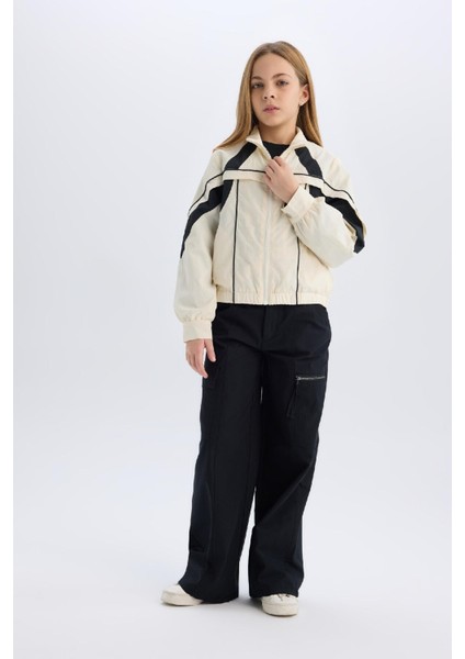 Kız Çocuk Wide Leg Kargo Geniş Paça Pamuklu Pantolon D9700a825sp