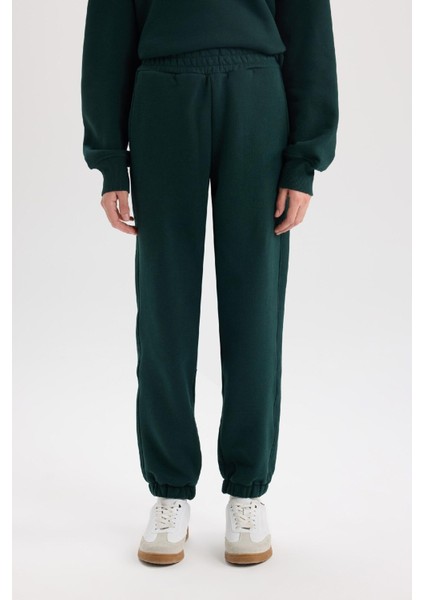 Standart Boy Jogger Kalın Kışlık Eşofman Altı Basic Düz Beli Paçası Lastikli Cepli D9934AX24WN