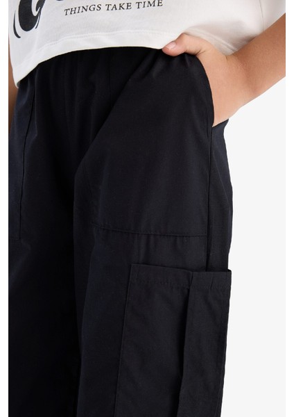 Kız Çocuk Paraşüt Kargo Jogger Paça Pantolon E0162A825SM