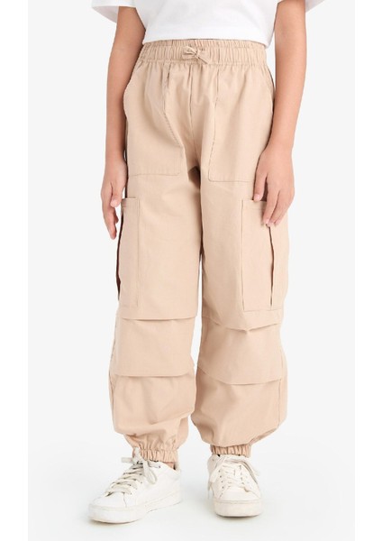 Kız Çocuk Paraşüt Kargo Cepli Jogger Paça Pantolon E0162A825SM