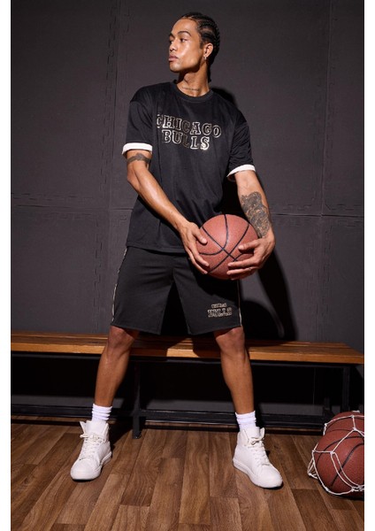 fit Nba Chicago Bulls Standart Fit Sporcu Kısa Paça ŞORT E0365AX25SP