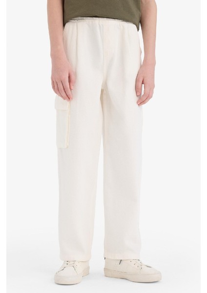 Erkek Çocuk Wide Leg Standart Paça Gabardin Pantolon E1586A825SM