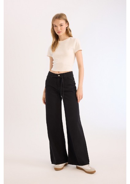 Coool Gabardin Pantolon Wide Leg Yüksek Bel Geniş Bol Paça E1794AX25SP