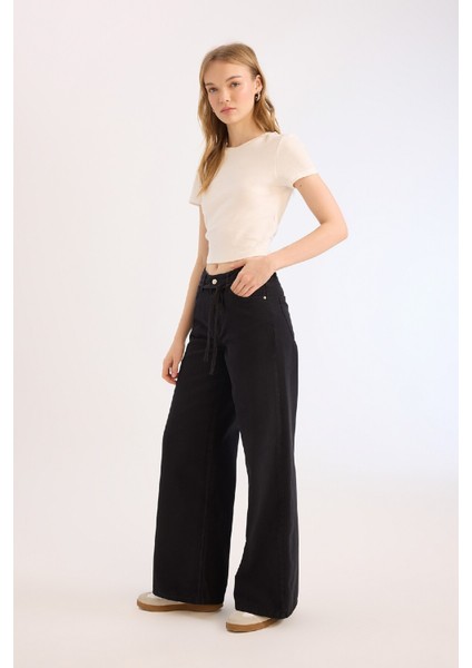 Coool Gabardin Pantolon Wide Leg Yüksek Bel Geniş Bol Paça E1794AX25SP