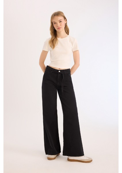 Coool Gabardin Pantolon Wide Leg Yüksek Bel Geniş Bol Paça E1794AX25SP