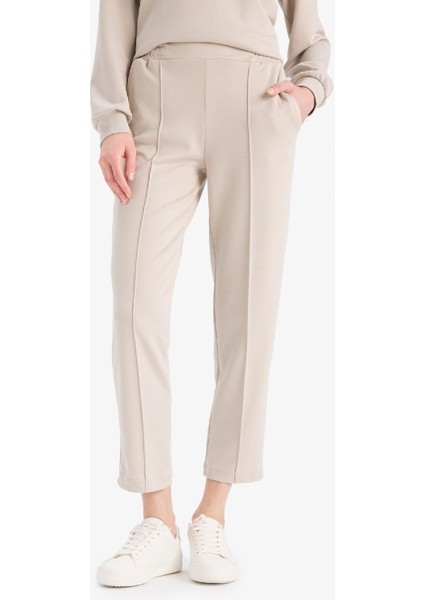 Regular Fit Esnek Belli Cepli Basic Düz Pantolon E1954AX25SP