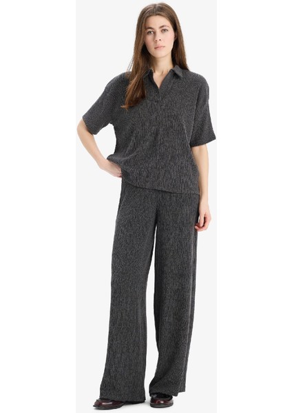 Wide Leg Geniş Paça Bürümcük Pantolon E3232AX25SP fiyatları