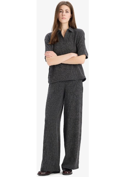 Wide Leg Geniş Paça Bürümcük Pantolon E3232AX25SP modelleri