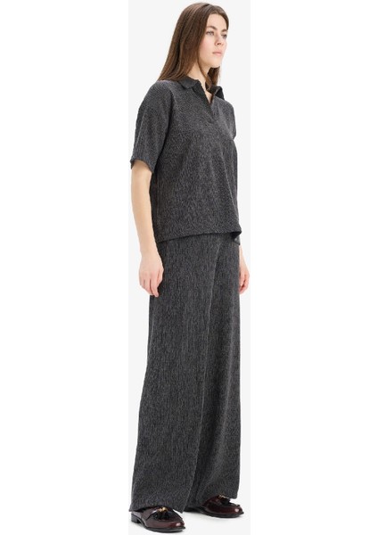 Wide Leg Geniş Paça Bürümcük Pantolon E3232AX25SP fırsatları