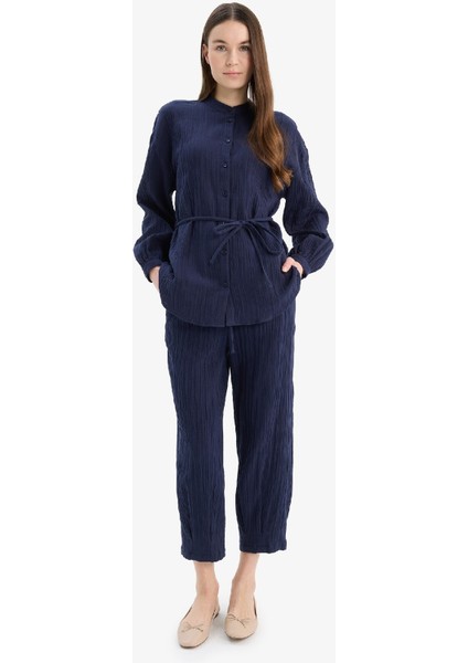 Basic Düz Cepli Müslin Harem Pantolon E5359AX25SP