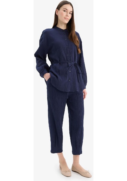 Basic Düz Cepli Müslin Harem Pantolon E5359AX25SP