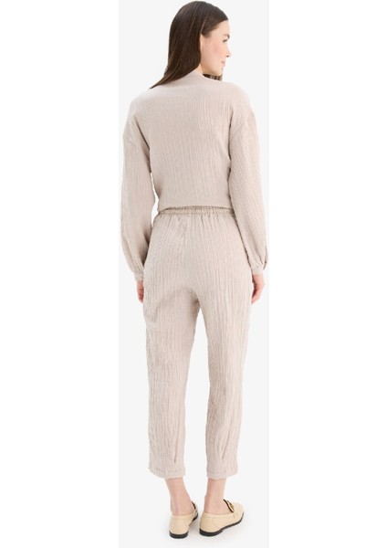 Basic Düz Cepli Müslin Harem Pantolon E5359AX25SP