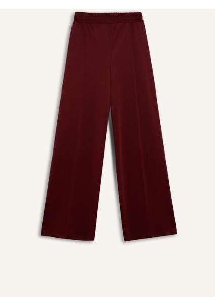 Wide Leg Geniş Bol Paça Eşofman Altı Basic Düz Beli Lastikli Bağcıklı E3953AX24WN