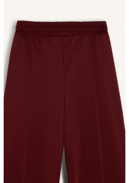 Wide Leg Geniş Bol Paça Eşofman Altı Basic Düz Beli Lastikli Bağcıklı E3953AX24WN