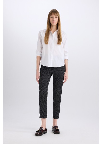 Sigaret Normal Bel Beli Lastikli Düz Paça Basic Düz Saten Kumaş Pantolon J8741AZ23WN modelleri