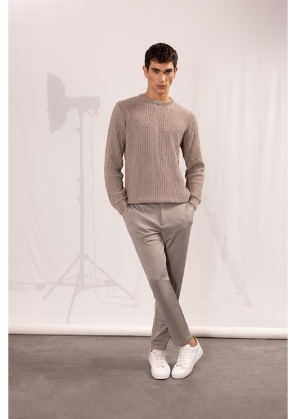 Jogger Düz Paça Her Yöne Esneyen Yazlık Kumaş Pantolon T6317AZ25SP