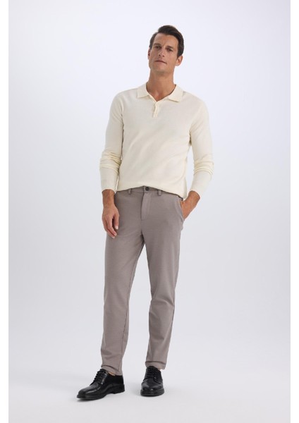 Jogger Düz Paça Her Yöne Esneyen Yazlık Kumaş Pantolon T6317AZ25SP