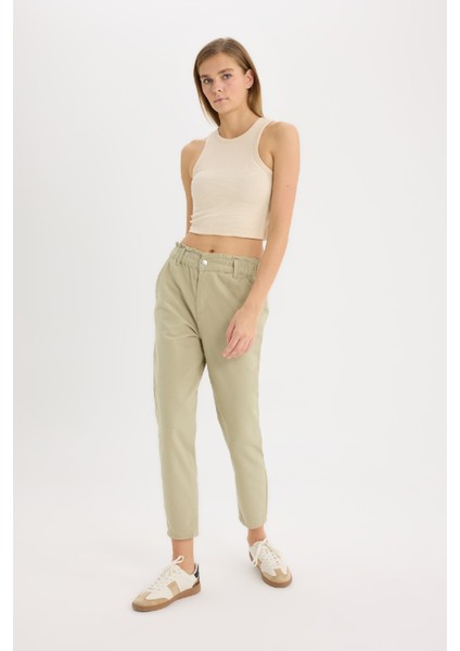 Paperbag Gabardin Kumaş Pantolon Standart Paça Cepli S2790AZ25SP