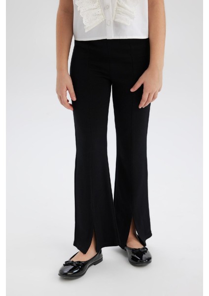 Kız Çocuk Flare Fit Yırtmaçlı Pantolon B6893A825SM
