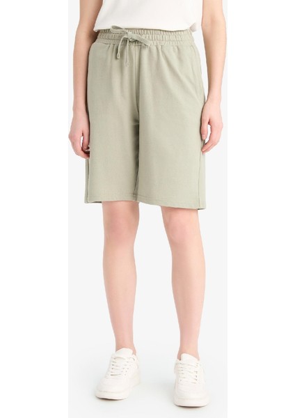 Regular Fit Normal Bel Düz Paça Bermuda Şort N7439AZ25HS