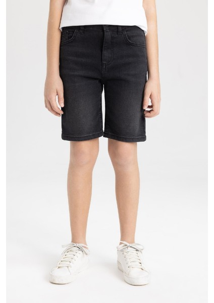 Erkek Çocuk Basic Düz Jean Şort B5741A824SM