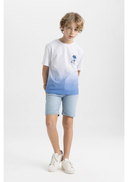 Erkek Çocuk Jean Şort B5762A824SM