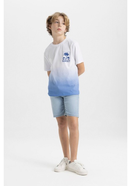 Erkek Çocuk Jean Şort B5762A824SM
