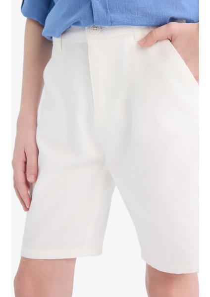 Erkek Çocuk Cepli Basic Düz Gabardin Şort C2955A825SM