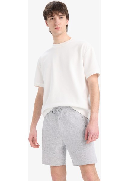 Slim Fit Dar Kesim Dar Paça Şort W7965AZ25SM