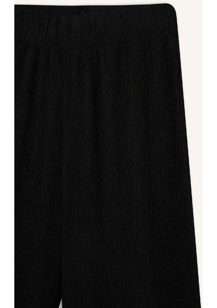 Wide Leg Pantolon Geniş Paça Basic Düz Bürümcük E3232AX25SP