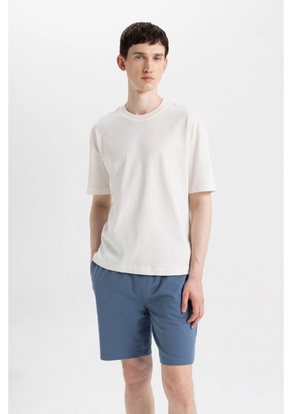 Slim Fit Dar Kesim Cepli Basic Düz Bermuda Şort W1105AZ24SM