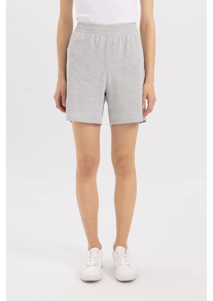 Regular Fit Basic Düz Bermuda Şort U4570AZNS