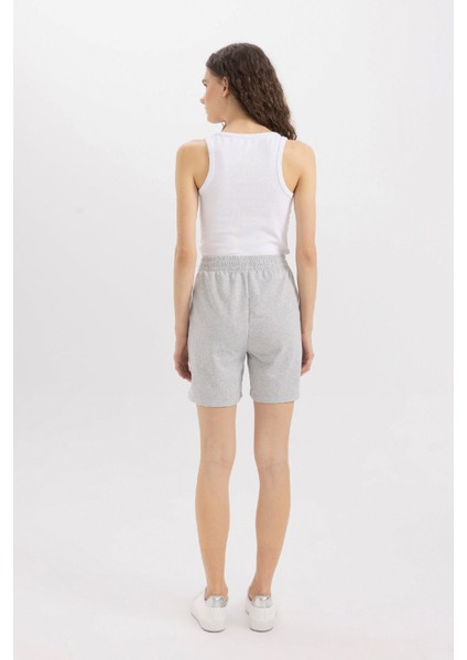 Regular Fit Basic Düz Bermuda Şort U4570AZNS