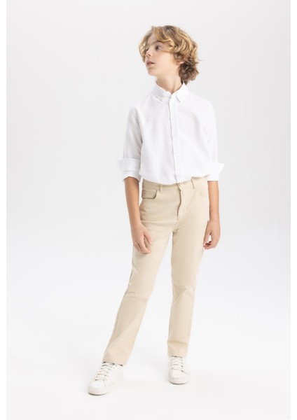 Erkek Çocuk Düz Paça Gabardin Basic Düz Pantolon X4224A624SM