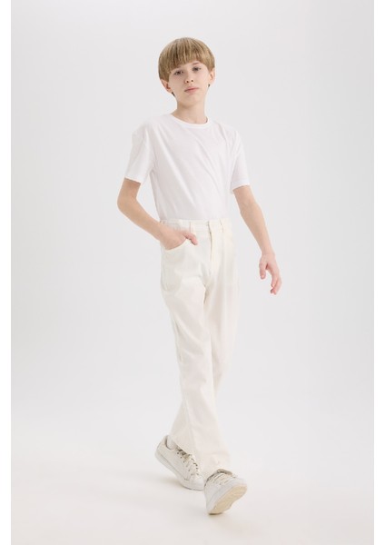 Erkek Çocuk 23 Nisan Çocuk Bayramı Düz Paça Gabardin Pantolon X4224A625SM
