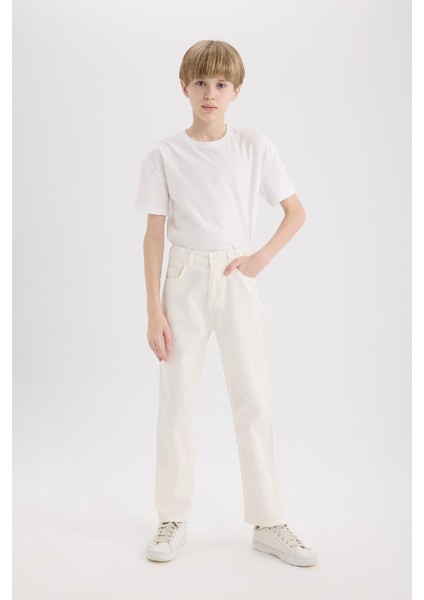 Erkek Çocuk 23 Nisan Çocuk Bayramı Düz Paça Gabardin Pantolon X4224A625SM