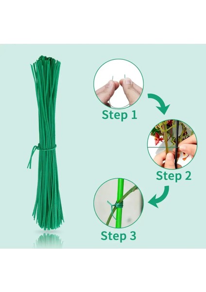 Bahçe Fidan Dal, Poşet Bağlama Ipi 100 Parça 20CM