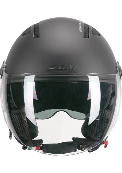 116A Aır Açık Kask Siyah Uzun Vizör+Güneş Vizörlü -L