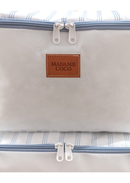 Nuage 2'li Baskılı Hurç - 30X22 cm - Beyaz/açık Mavi fırsatları